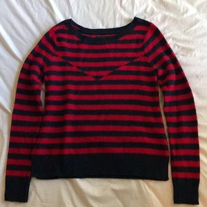 Blue and red striped AE sweater